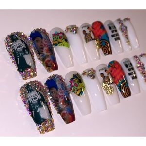 The Fresh Prince of Bel-Air Drip Nails